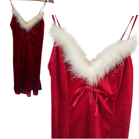 Secret Treasures Other - Secret Treasures‎ Vintage Pristine Santa Baby Mrs Clause Lingerie Nighty Dress M